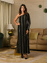 MULMUL BLACK-GOLD SEQUIN ONE SLEEVE COCKTAIL DRESS MULMUL BLACK-GOLD SEQUIN ONE SLEEVE COCKTAIL DRESS
